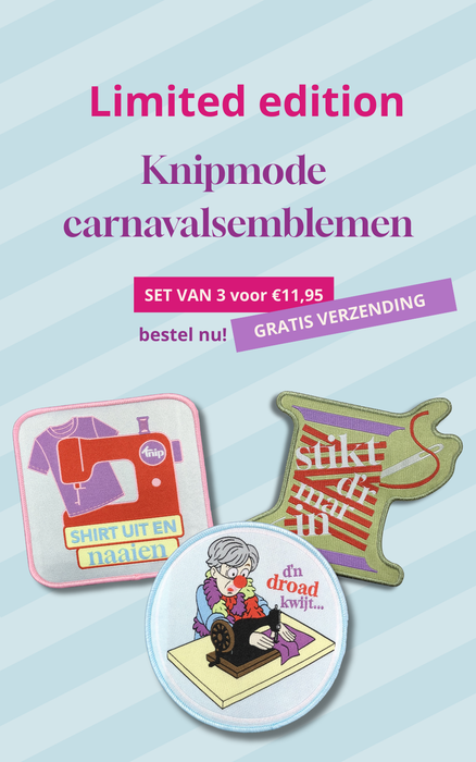 Knipmode Carnavalsembleem | set van 3 | Limited Edtion
