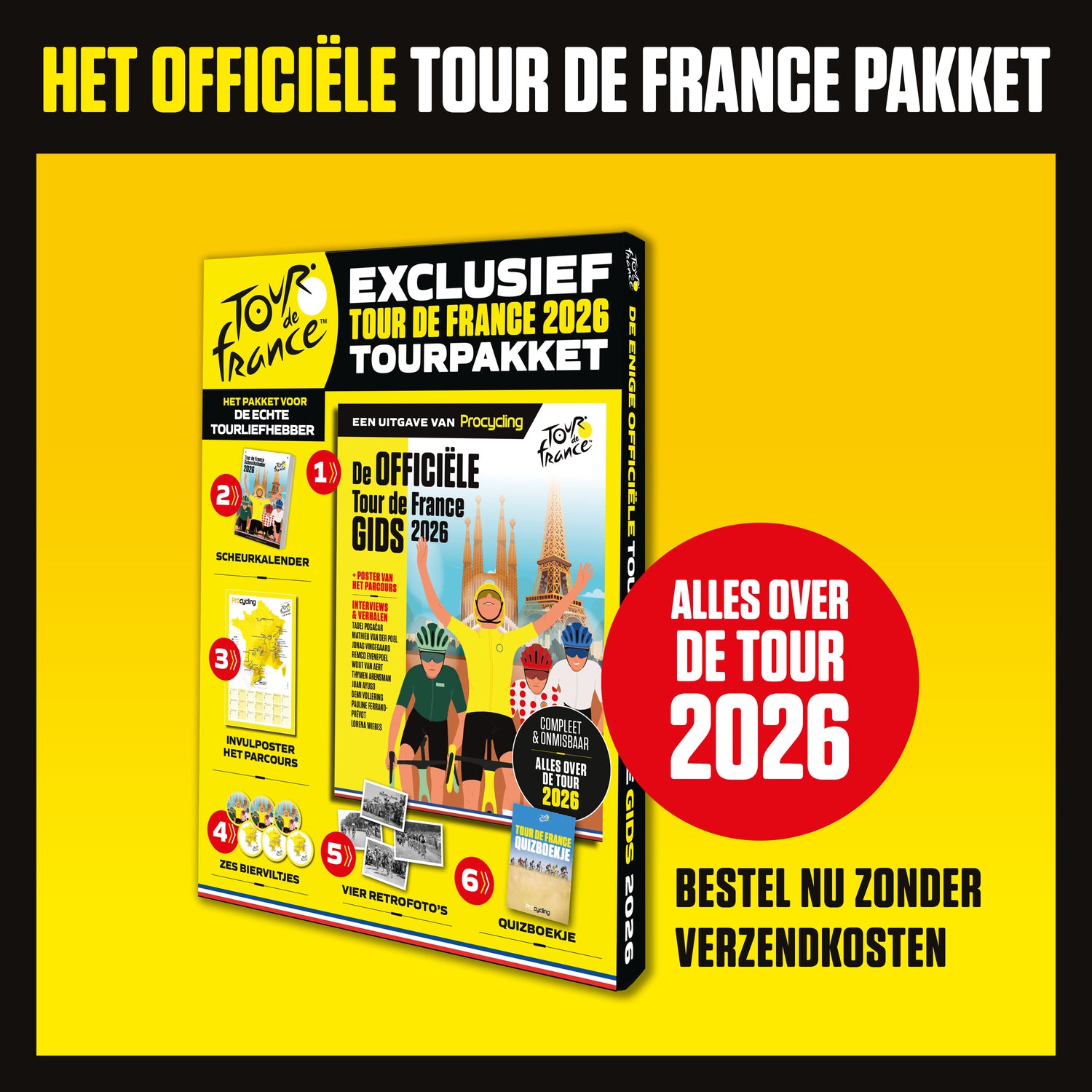 Het officiële Tour de France pakket 2026