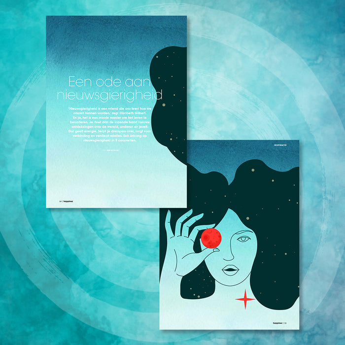 Happinez 8-2025 met dankbaarheidsdagboekje