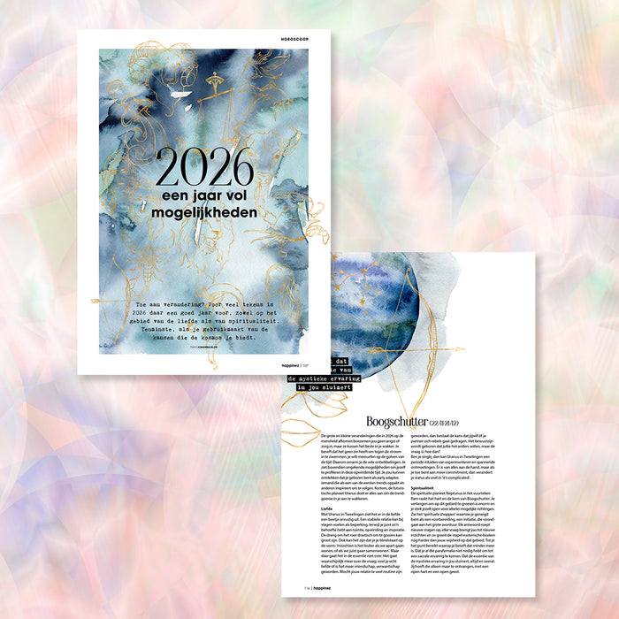 Happinez 1-2026 + affirmatiekaarten