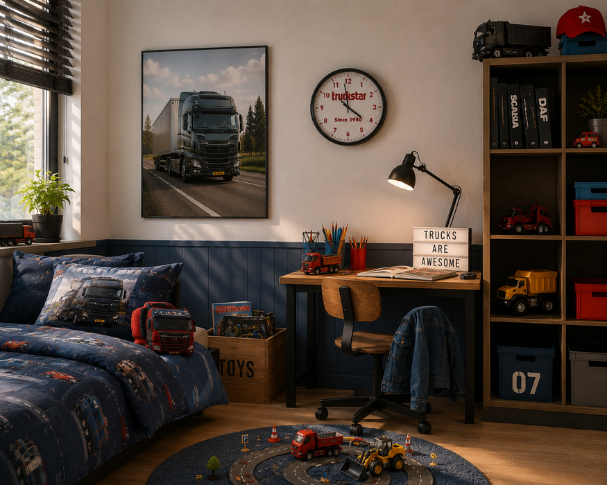 Truckstar wandklok