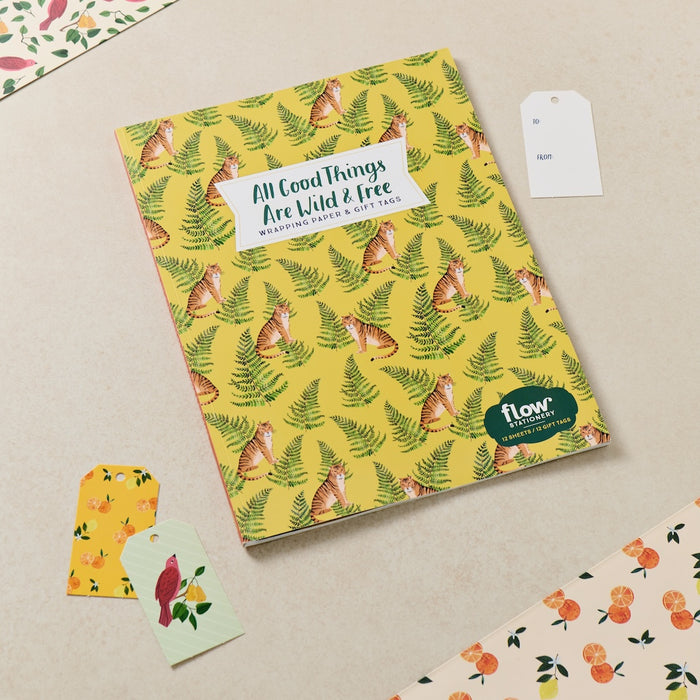 Flow Wrapping Paper and Gift Tags