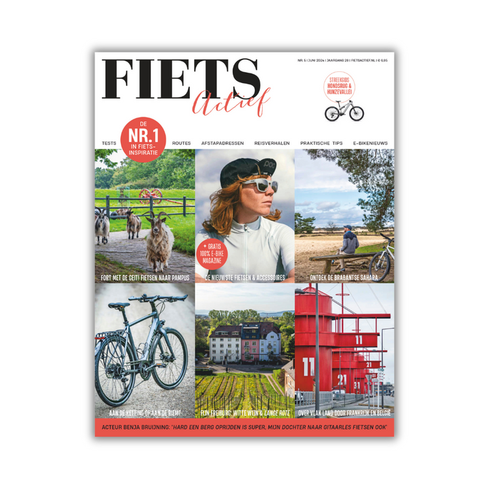 FietsActief editie 5 - 2024 + Gratis Streekgids Hondsrug & Hunzevallei & 100% E-bike magazine