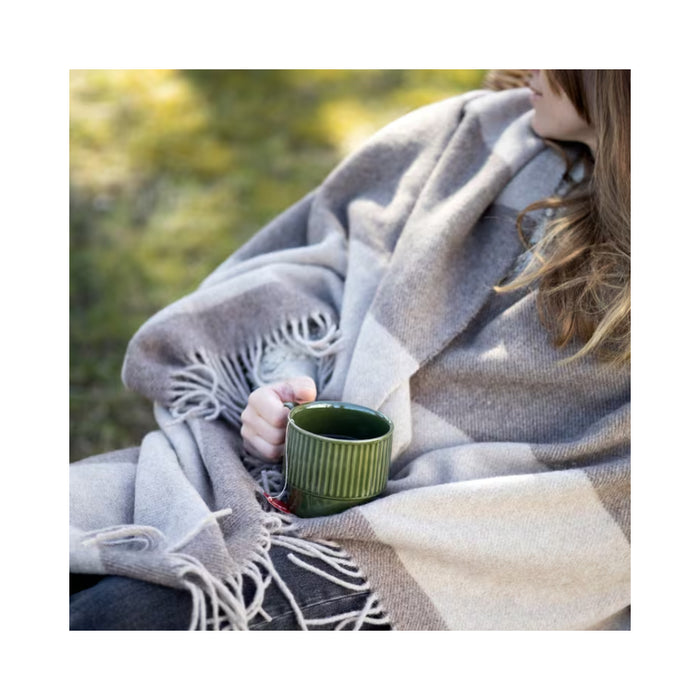 Sagaform merino wollen woondeken Ulle - beige/bruin of grijs/donkergrijs