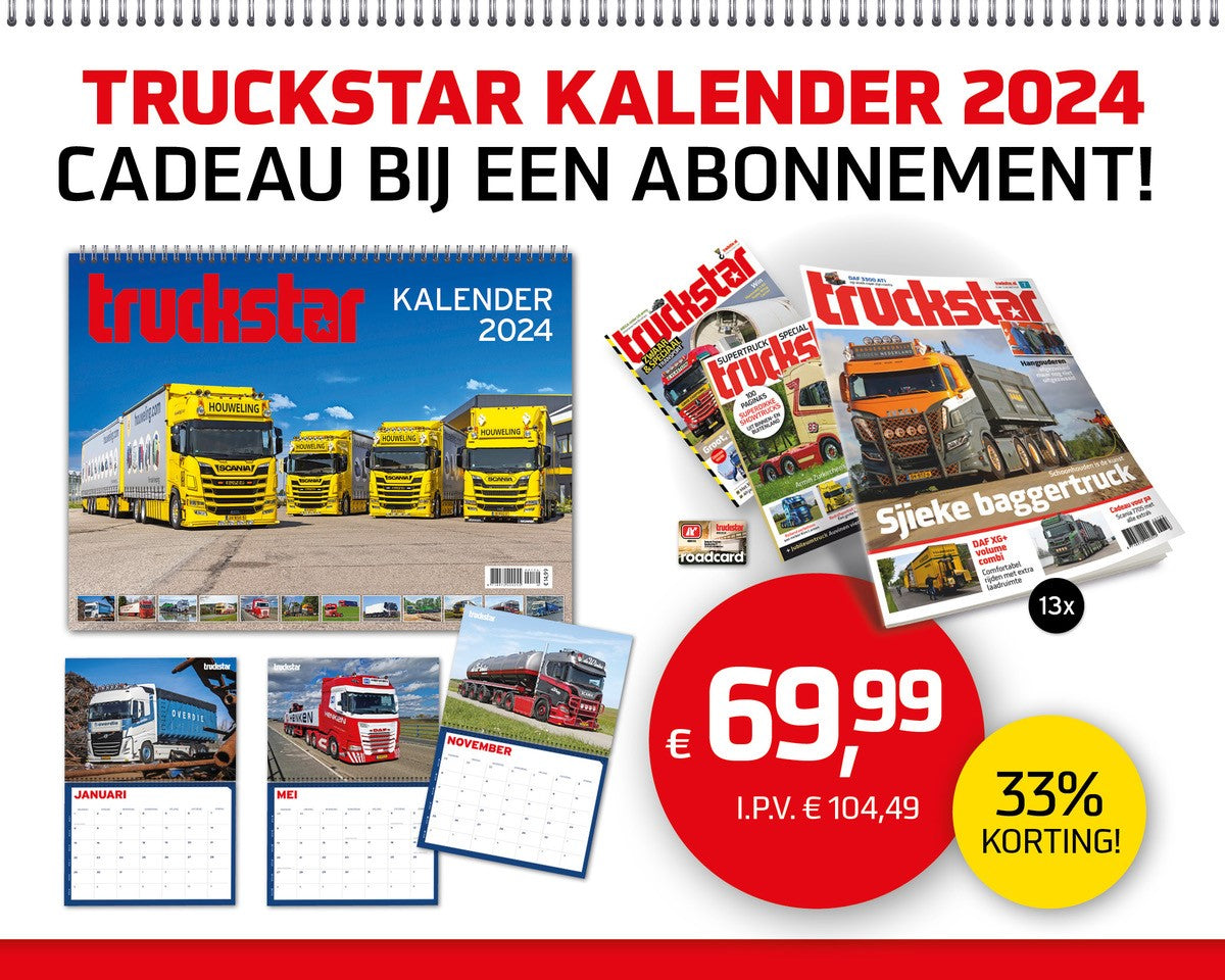 Jaarabonnement Truckstar + kalender 2024 voor € 69,99