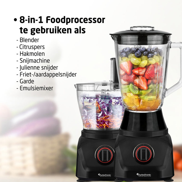 Foodprocessor - 8-in-1 keukenmachine - 3 Liter