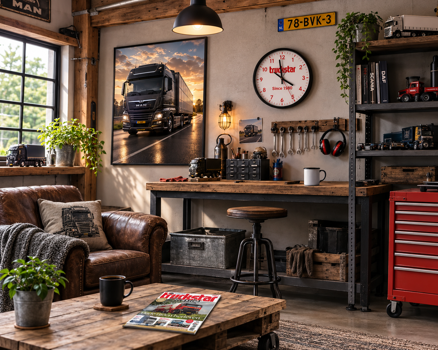 Truckstar wandklok