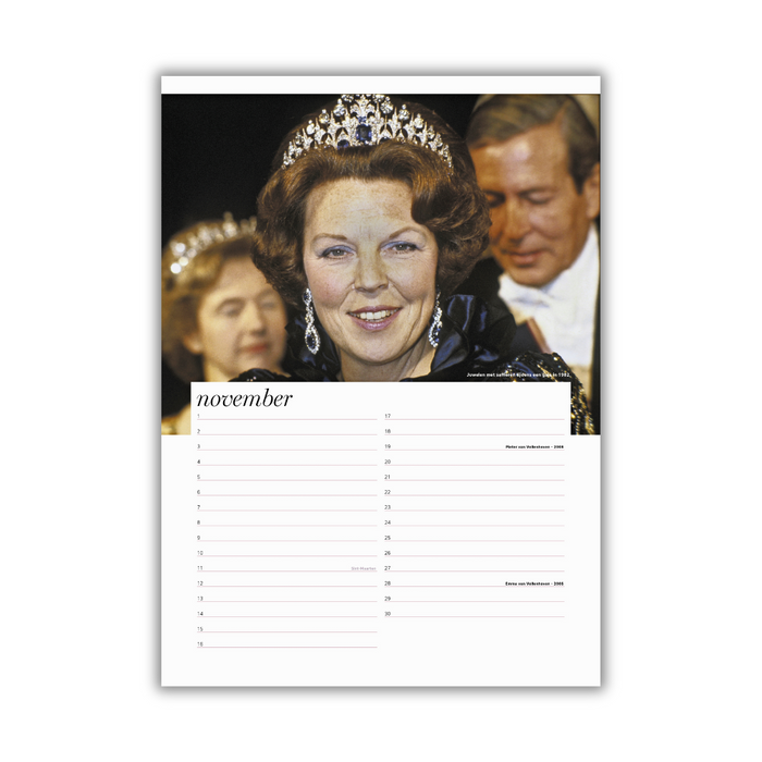 Royals Birthday Calendar