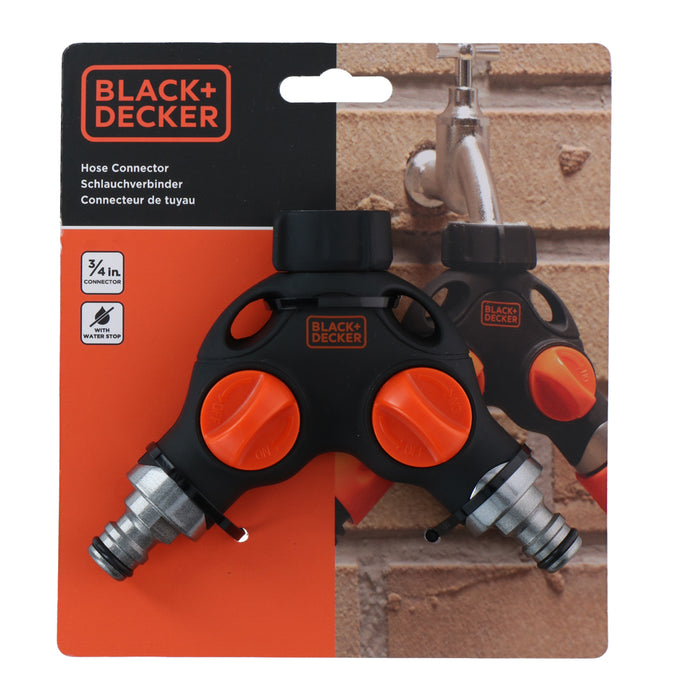 Black &amp; Decker 3/4 inch outdoor faucet splitter